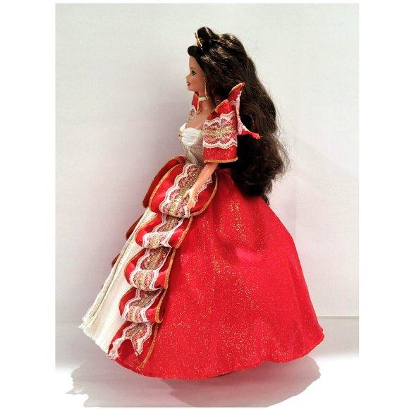 Beautiful Brunette Barbie 1997 Happy Holidays doll Fully dressed. No flaws - Picture 3 of 12